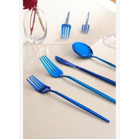 Apricot Faro Mavi 24 Parça 6 Kişilik Kutulu Çatal Kaşık Bıçak