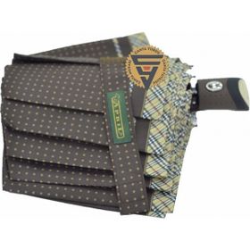 April A-217l Kahve Kadın Tam Otomatik Puantiyeli Şemsiye