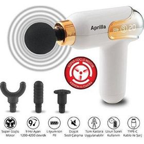 Aprilla AFM-2892 Beyaz Şarjlı Sporcu Masaj Aleti