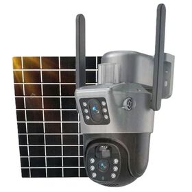 Apronx APX-WSP540 6 MP 3.6 mm 4G 12 LED Wi-Fi PTZ Solar Çift Kamera