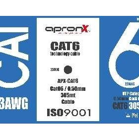 Apronx CAT6 23AWG 305 mt Outdoor 0,50 mm Gri Utp Kablo