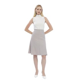 Apsen Textile 2194-63 Midi Boy Dokuma Gri Kadın Kloş Etek