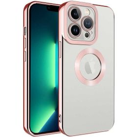 Apsuwa Apple iPhone 14 Pro Omega Kamera Korumalı Logo Gösteren Silikon Rose Gold Telefon Kılıfı
