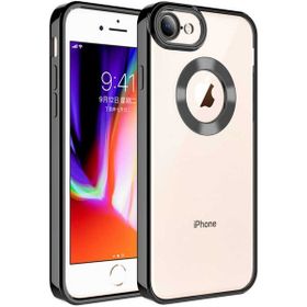 Apsuwa Apple iPhone 7 Omega Kamera Korumalı Logo Gösteren Silikon Siyah Telefon Kılıfı