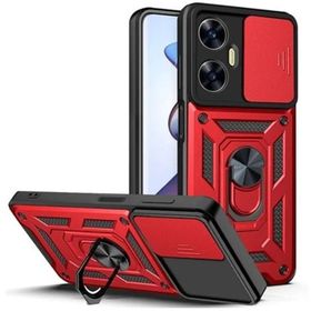 Apsuwa Realme C55 Yüzüklü Sürgülü Kamera Korumalı Pars Lacivert Kılıf