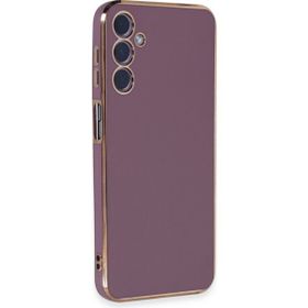 Apsuwa Samsung Galaxy A24 Bark Parlak Kenarlı Silikon Mor Kılıf