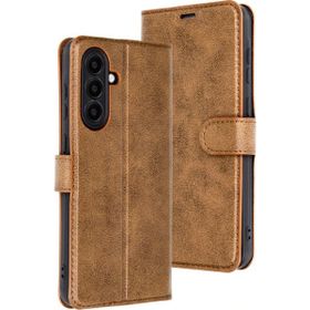 Apsuwa Samsung Galaxy A36 Cüzdan Trend S Kartlıklı Standlı Kahverengi Kılıf