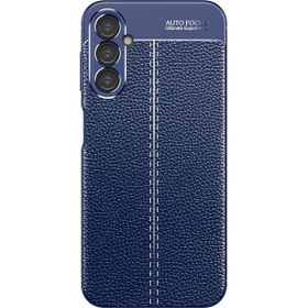 Apsuwa Samsung Galaxy A56 Niss Deri Desen Silikon Lacivert Kılıf