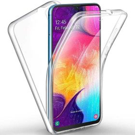 Apsuwa Samsung Galaxy A70 Ön Arka 360 Koruma Şeffaf Silikon Saydam Kılıf