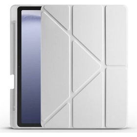 Apsuwa Samsung Galaxy A9 Plus X210 Tri Folding Kalem Bölmeli Standlı Gri Kılıf