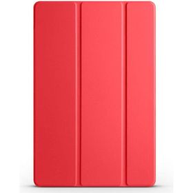 Apsuwa Samsung Galaxy A9 X110 Smart Cover Standlı Arkası Şeffaf Mika Kırmızı Kılıf