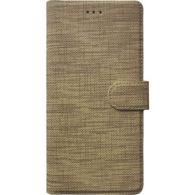 Apsuwa Samsung Galaxy S20 Fe Cüzdan Kapaklı Kartlıklı Kumaş Gold Kılıf