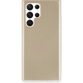 Apsuwa Samsung Galaxy S22 Ultra Silikon Premier Soft Gold Kılıf