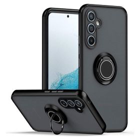 Apsuwa Samsung Galaxy S23 Fe Montreal Yüzüklü Standlı Arkası Buğulu Siyah Kılıf