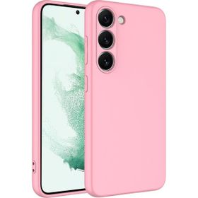 Apsuwa Samsung Galaxy S23 Lansman Içi Kadife Silikon Pembe Kılıf