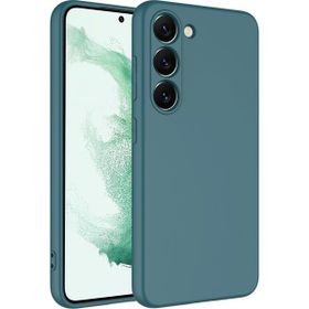 Apsuwa Samsung Galaxy S23 Lansman Içi Kadife Silikon Yeşil Kılıf