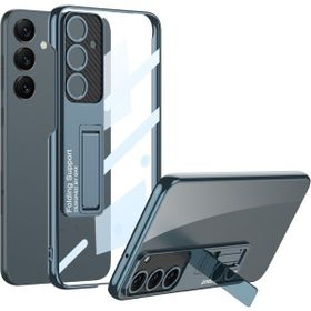 Apsuwa Samsung Galaxy S24 Plus Standlı Arkası Şeffaf Mika Açık Yeşil Kılıf