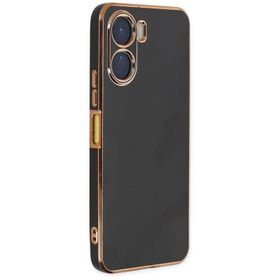 Apsuwa Vivo Y16 Bark Parlak Kenarlı Silikon Siyah Kılıf
