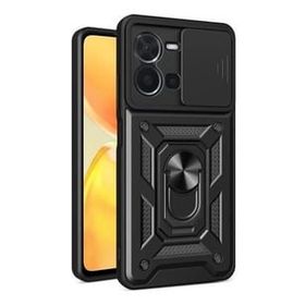 Apsuwa Vivo Y16 Kamera Korumalı Sürgülü Yüzüklü Standlı Pars Kılıf
