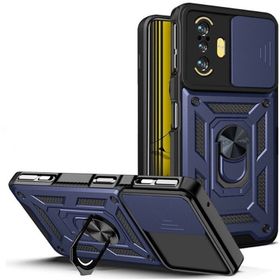 Apsuwa Xiaomi Redmi K40 Gaming Yüzüklü Sürgülü Kamera Korumalı Pars Kırmızı Kılıf
