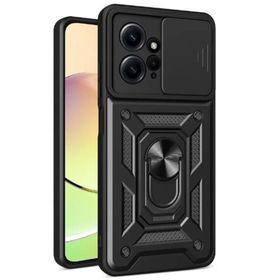 Apsuwa Xiaomi Redmi Note 12 Pro 4G Yüzüklü Sürgülü Kamera Korumalı Pars Kırmızı Kılıf