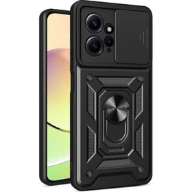 Apsuwa Xiaomi Redmi Note 12 Pro 4G Yüzüklü Sürgülü Kamera Korumalı Pars Kırmızı Kılıf