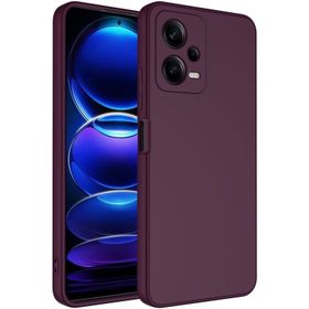 Apsuwa Xiaomi Redmi Note 12 Pro 5G Lansman İçi Kadife Silikon Mor Kılıf