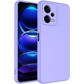 Apsuwa Xiaomi Redmi Note 12 Pro 5G Lansman İçi Kadife Silikon Mor Kılıf