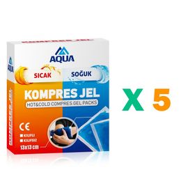 Aqua 13 x 1 Kılıflı 5 Adet Kompres Jel