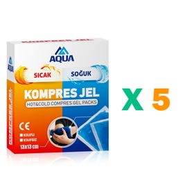Aqua 13 x 1 Kılıflı 5 Adet Kompres Jel