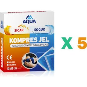 Aqua 13 x 1 Kılıflı 5 Adet Kompres Jel