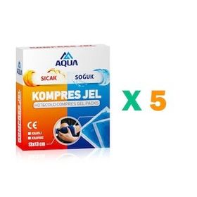 Aqua 13 x 1 Kılıflı 5 Adet Kompres Jel