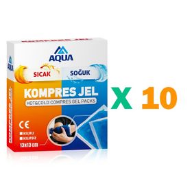 Aqua 13 x 13 Kılıflı 10 Adet Kompres Jel