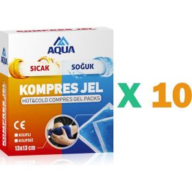 Aqua 13 x 13 Kılıflı 10 Adet Kompres Jel