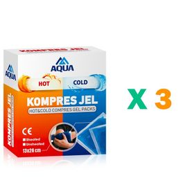 Aqua 13 x 27 Kılıflı 3 Adet Kompres Jel