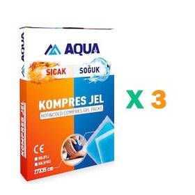 Aqua 27 x 35 Kılıflı 3 Adet Kompres Jel