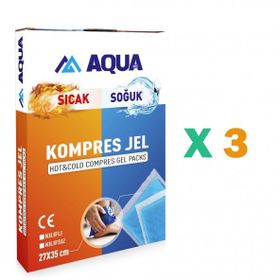 Aqua 27 x 35 Kılıflı 3 Adet Kompres Jel