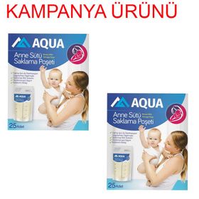 Aqua 50 Adet Anne Sütü Saklama Poşeti