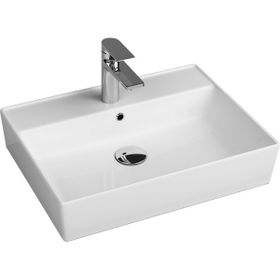 Aqua Bagno Plan Seramik Kare Çanak 60x45 cm Beyaz Lavabo