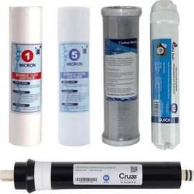 Aqua Bella Cruze Membranlı 80 GPD Açık 5'li Su Arıtma Cihazı Filtre Seti