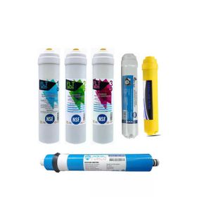 Aqua Bella NSF Onaylı 6'lı Aquaturco Membranlı Set 100 GPD Su Arıtma Cihazı Filtresi