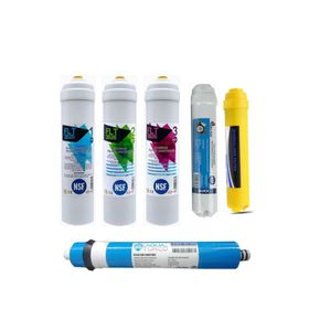 Aqua Bella NSF Onaylı 6'lı Aquaturco Membranlı Set 100 GPD Su Arıtma Cihazı Filtresi