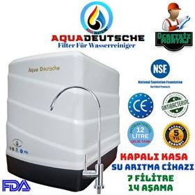 Aqua Deustche Kapali Kasa Ücretsiz Montaj 12 lt 7 Filitre 14 Aşamalı Su Arıtma Cihazı