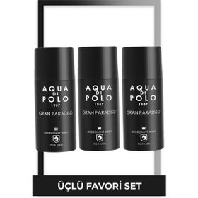 Aqua Di Polo 1987 Gran Paradiso 3x150 ml Sprey Deodorant