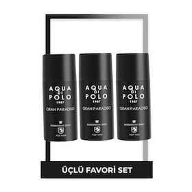 Aqua Di Polo 1987 Gran Paradiso 3x150 ml Sprey Deodorant