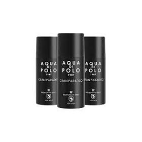 Aqua Di Polo 1987 Gran Paradiso 3x150 ml Sprey Deodorant