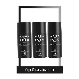 Aqua Di Polo 1987 Gran Paradiso 3x150 ml Sprey Deodorant
