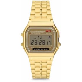 Aqua Di Polo APL45B115101 Altın Metal Kordonlu Dijital Kadın Kol Saati