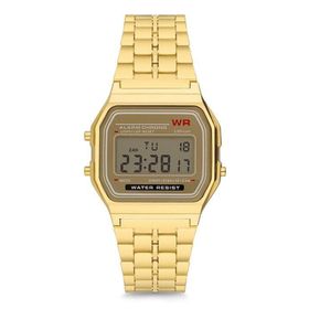 Aqua Di Polo APL45B115101 Altın Metal Kordonlu Dijital Kadın Kol Saati
