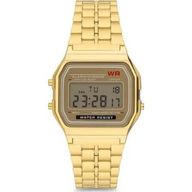 Aqua Di Polo APL45B115101 Altın Metal Kordonlu Dijital Kadın Kol Saati